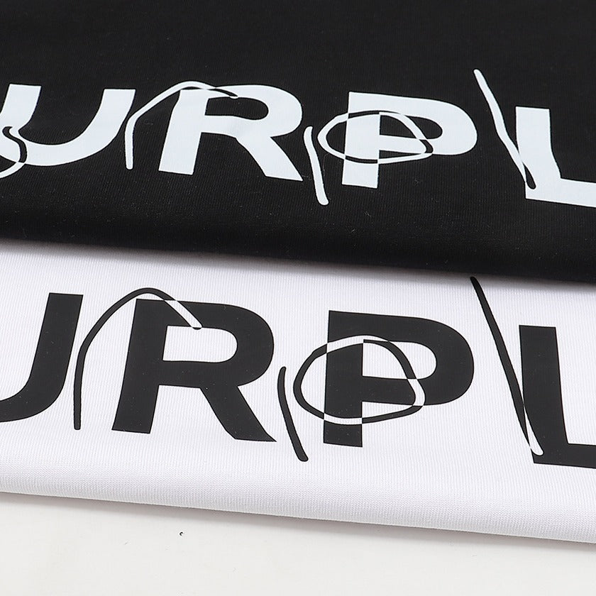 Purple Brand Distorted Logo Graphic Tee
