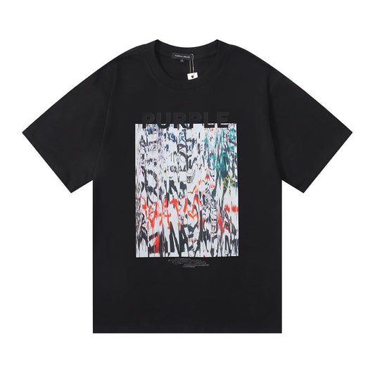 Purple Brand Abstract Graffiti Noise Texture Tee