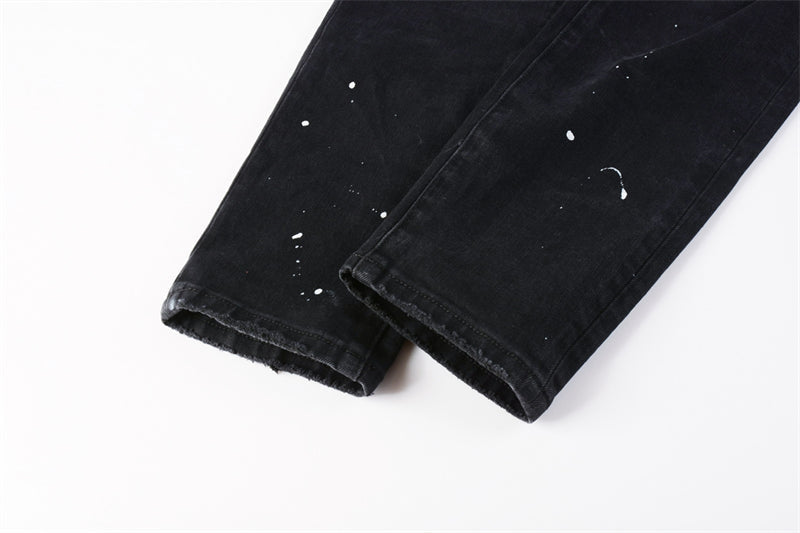 Purple Brand Paisley Embroidery Patch Slim Jeans 9099
