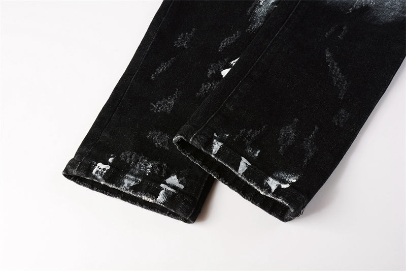 Purple Brand Ink Wash Ombre Paint Slim Jeans 9020
