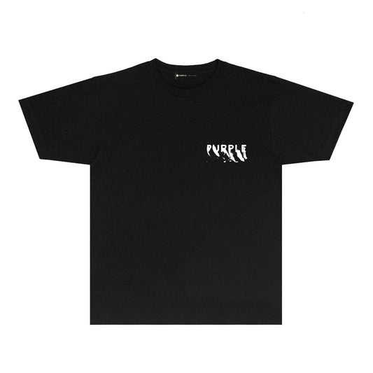 Purple Brand Grunge Paint Splatter Back Tee