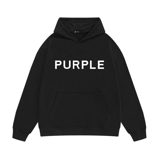 Purple Brand Text Logo Hoodie