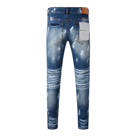 Purple Brand Paint Brush Stroke Slim Jeans 9062