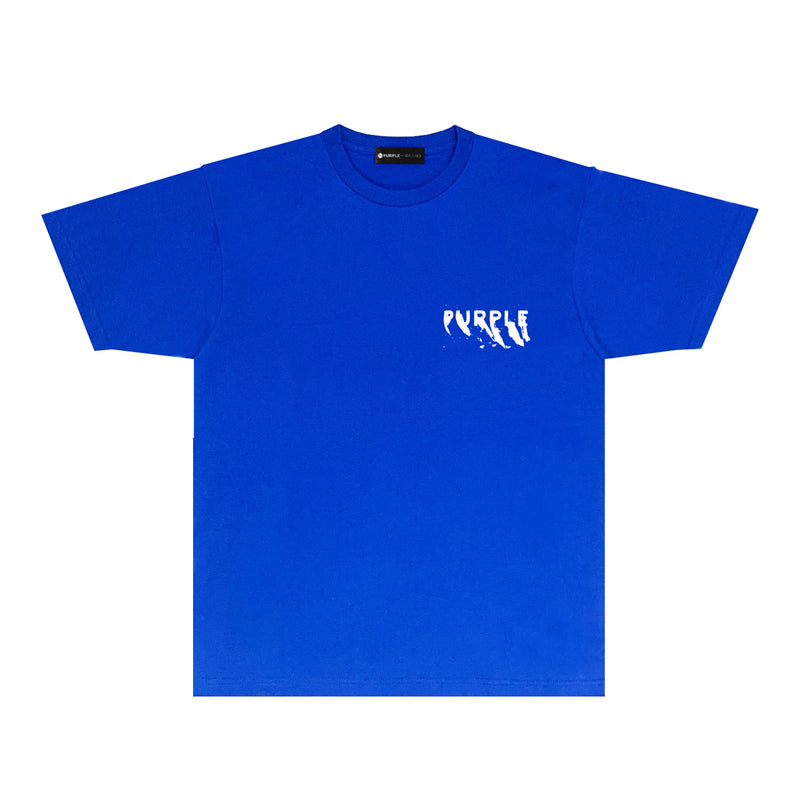 Purple Brand Grunge Paint Splatter Back Tee