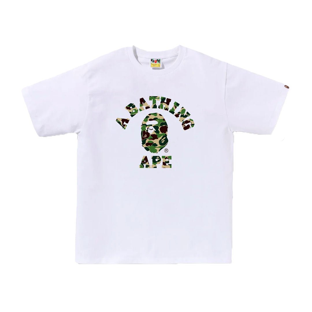 BAPE ABC Camo College Tee White/Green