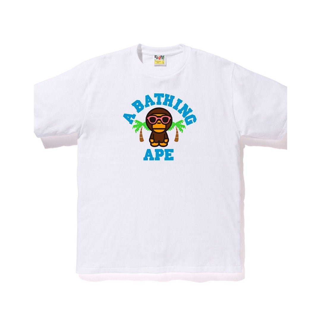 BAPE Baby Milo Summer College Tee White