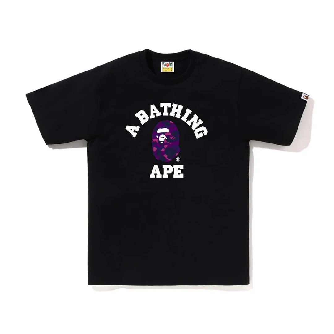 BAPE Color Camo College Tee Black/Purple