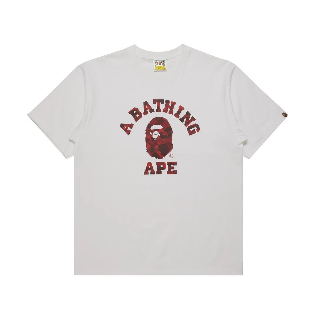 BAPE Color Camo College Tee Grey/Red