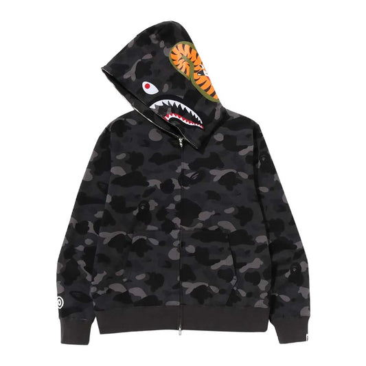BAPE Color Camo Shark Full Zip Hoodie Black
