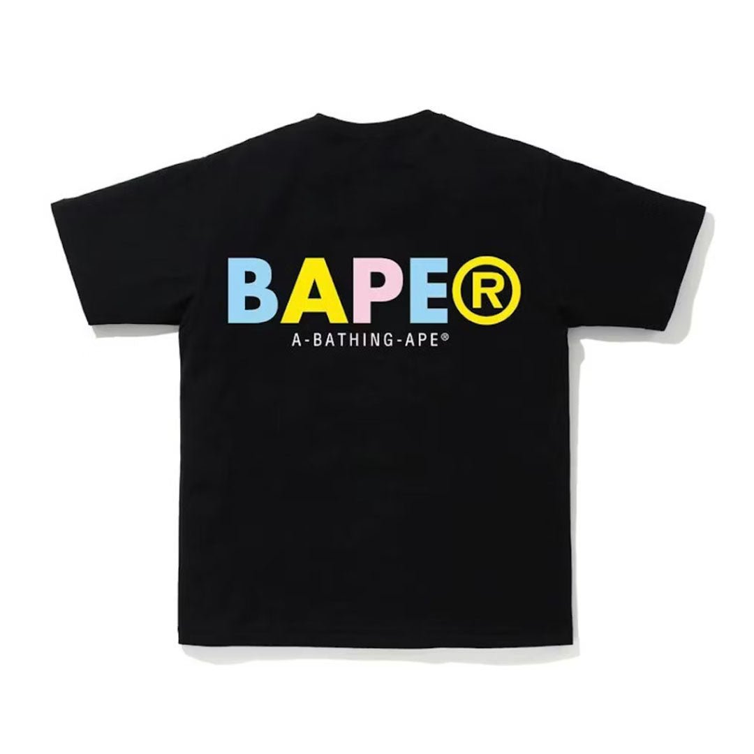 BAPE Color Block Box Logo Tee Black