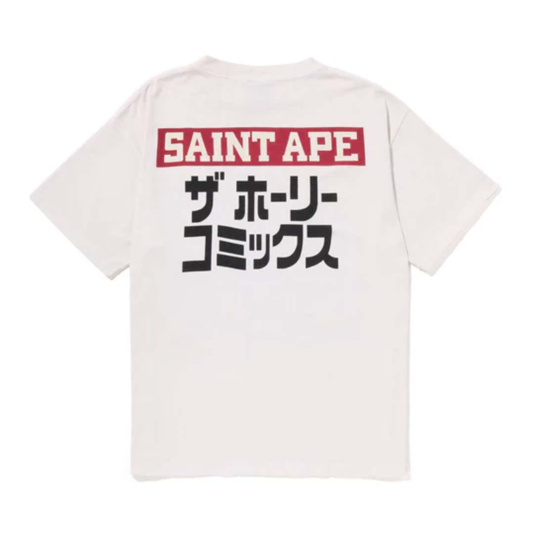 BAPE × Saint Michael Saint Ape Squadron Tee Vintage White