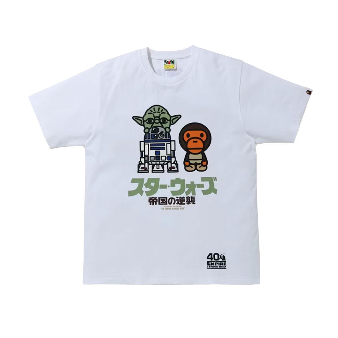 BAPE x Star Wars Yoda R2-D2 Baby Milo Tee White