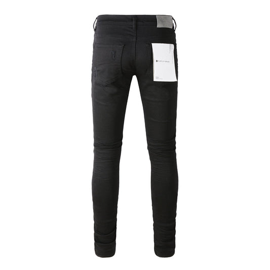 Purple Brand Black Multi-Rip Slim Jeans 9022