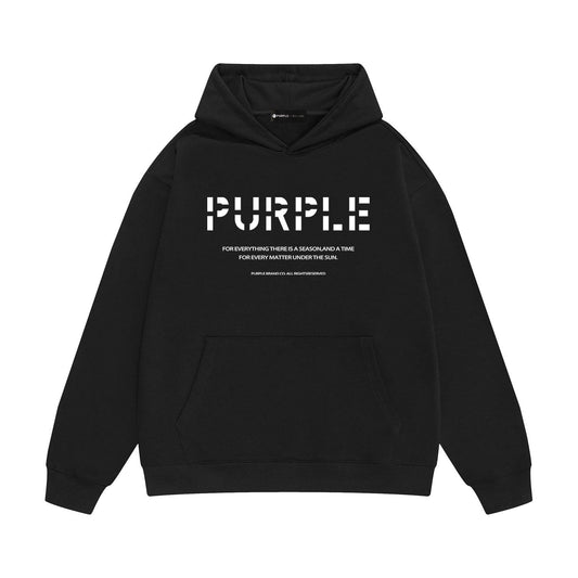 Purple Brand Season Text Hoodie