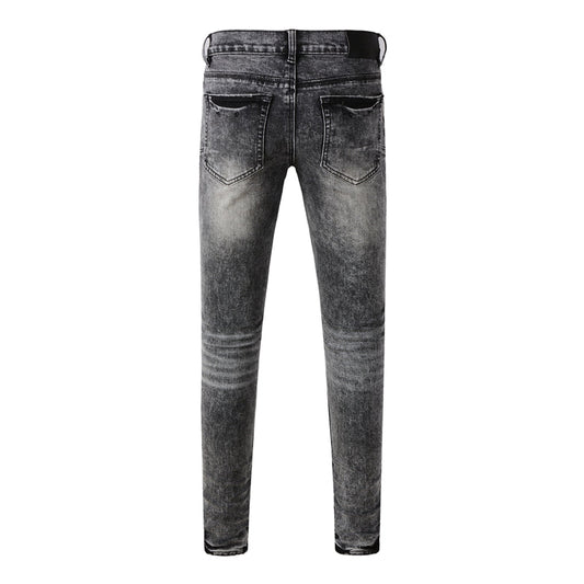 Purple Brand P Logo Slash Cut Slim Jeans 9105