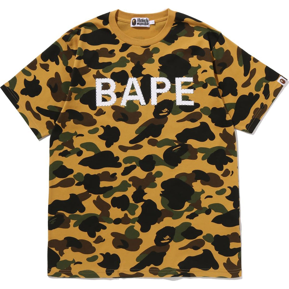 BAPE 1ST CAMO Rhinestone Logo Tee
