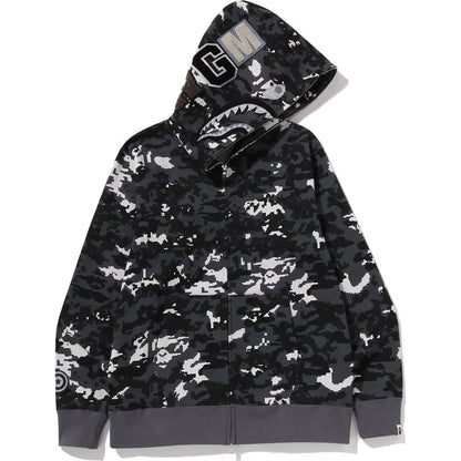 BAPE Multi Pixel Camo Shark Full Zip Hoodie