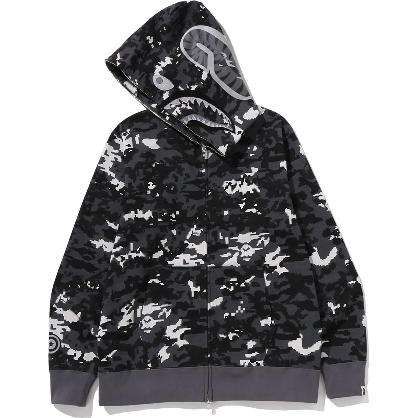 BAPE Multi Pixel Camo Shark Full Zip Hoodie