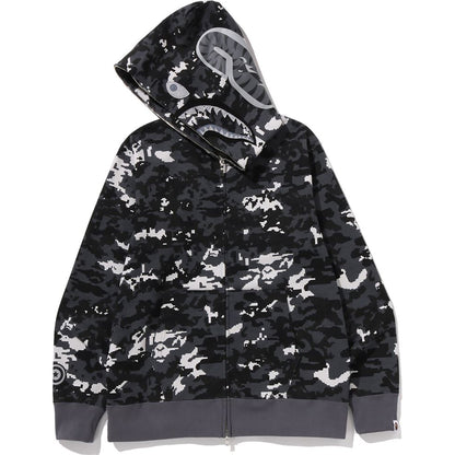 BAPE Multi Pixel Camo Shark Full Zip Hoodie