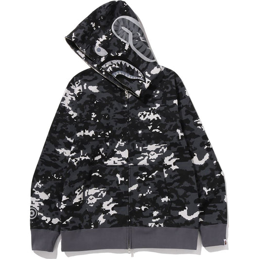 BAPE Multi Pixel Camo Shark Full Zip Hoodie