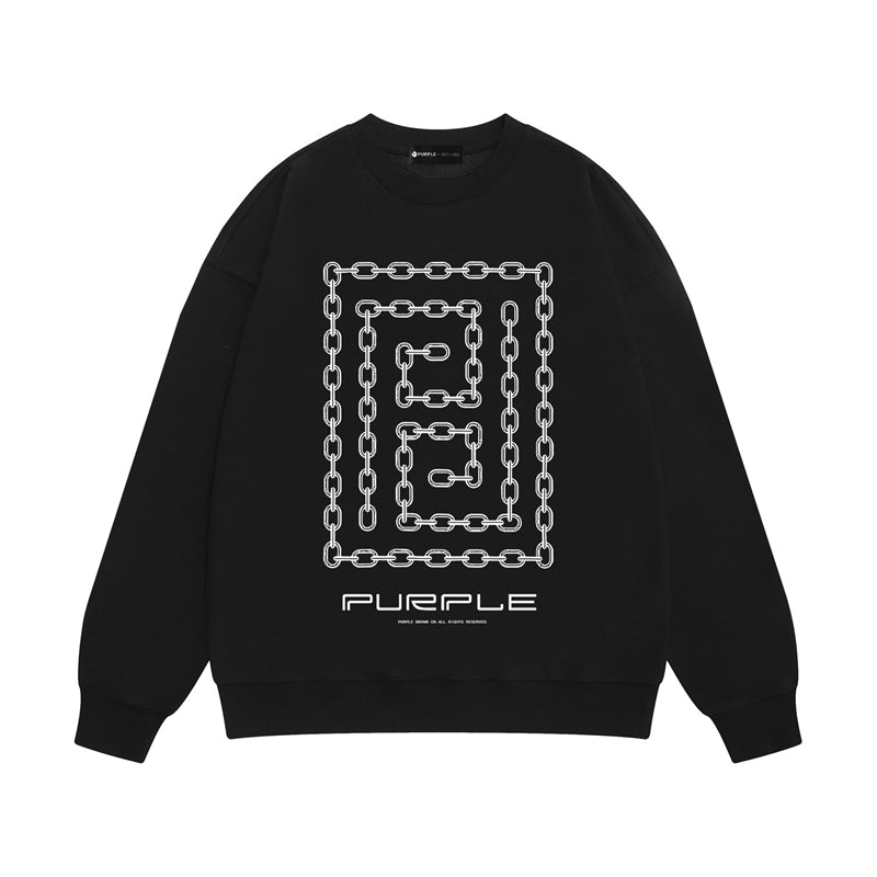 Purple Brand Chain Link Frame Crewneck Sweatshirt