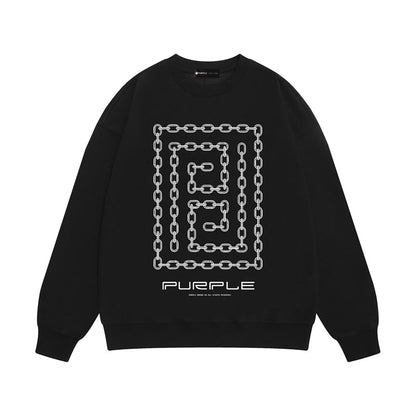 Purple Brand Chain Link Frame Crewneck Sweatshirt