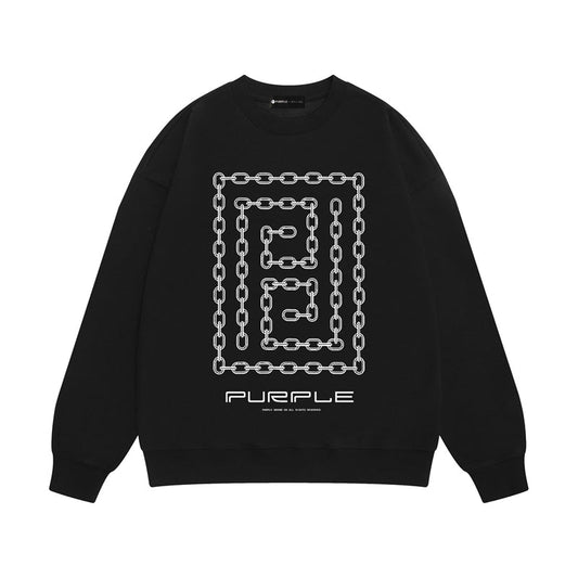 Purple Brand Chain Link Frame Crewneck Sweatshirt