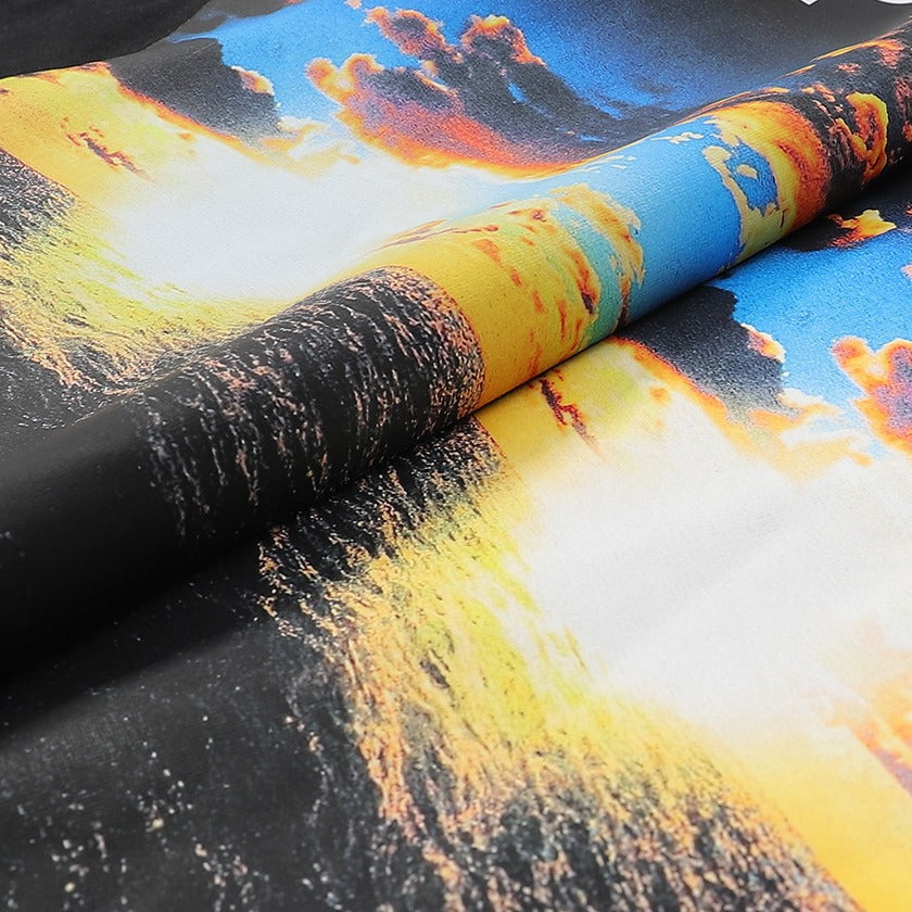 Purple Brand Ocean Sunset Photo Graphic Tee