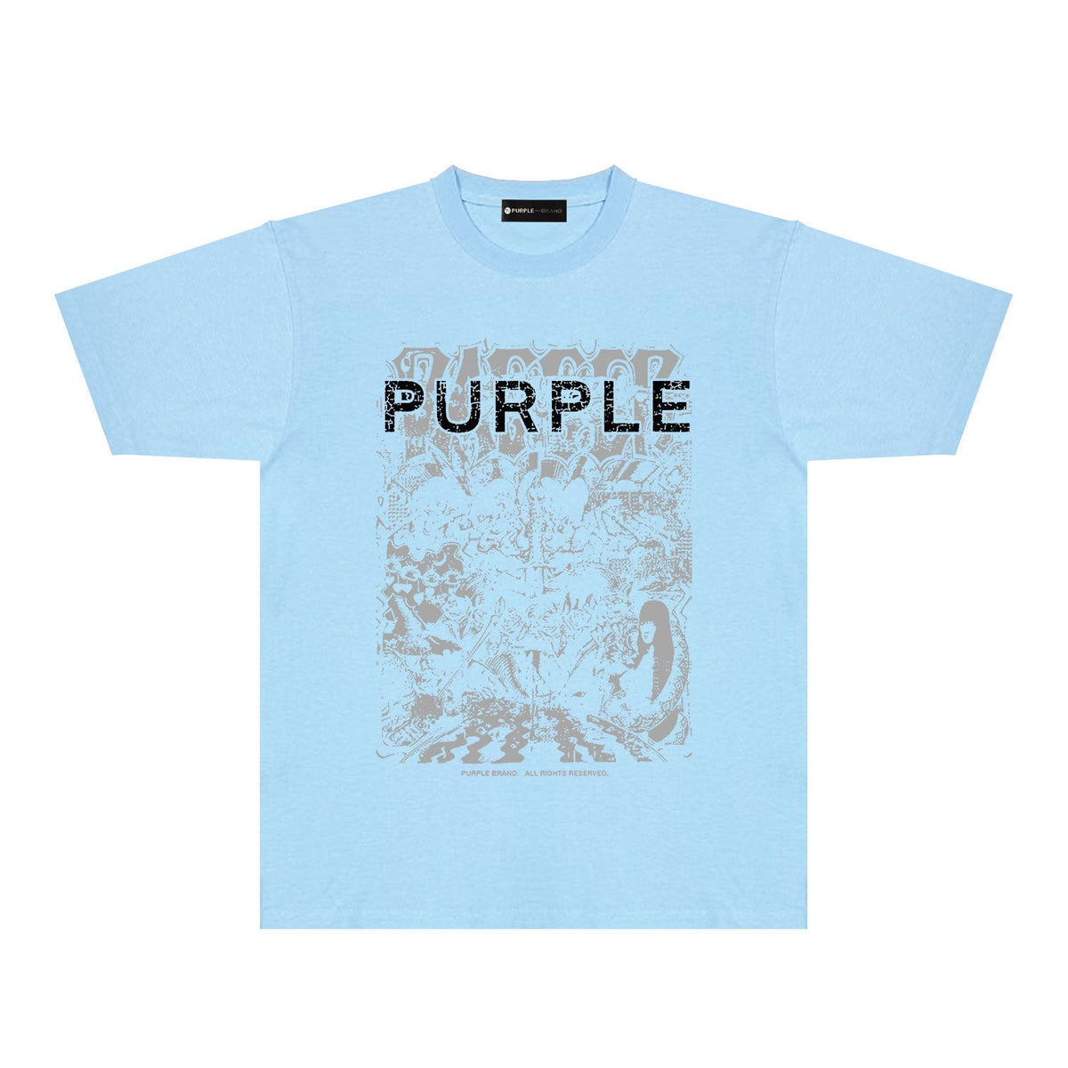 Purple Brand Baroque Ornamental Graphic Tee