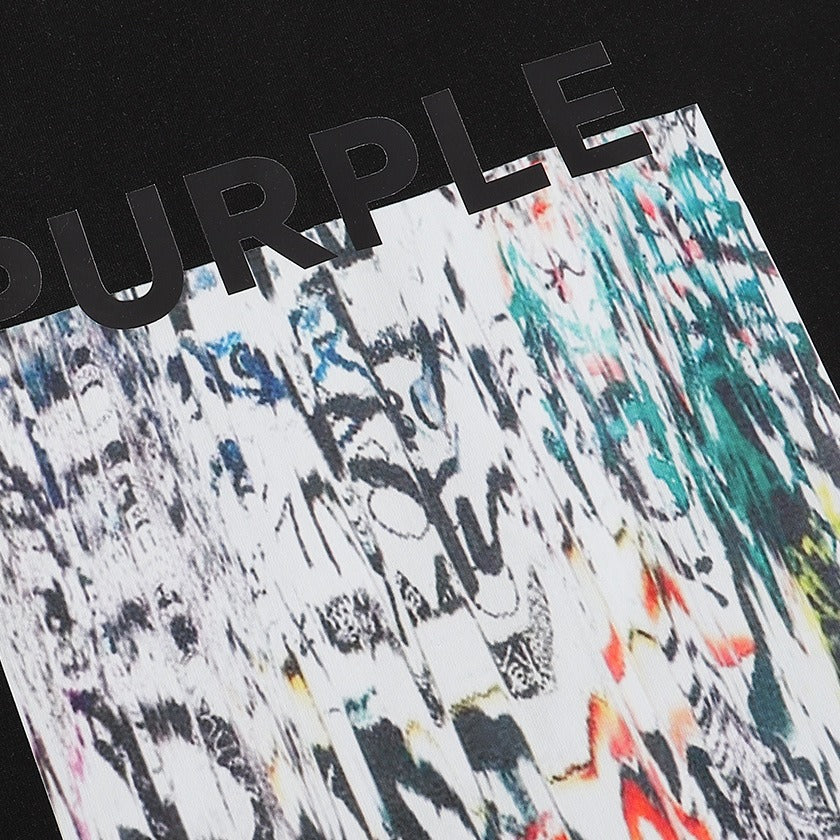 Purple Brand Abstract Graffiti Noise Texture Tee