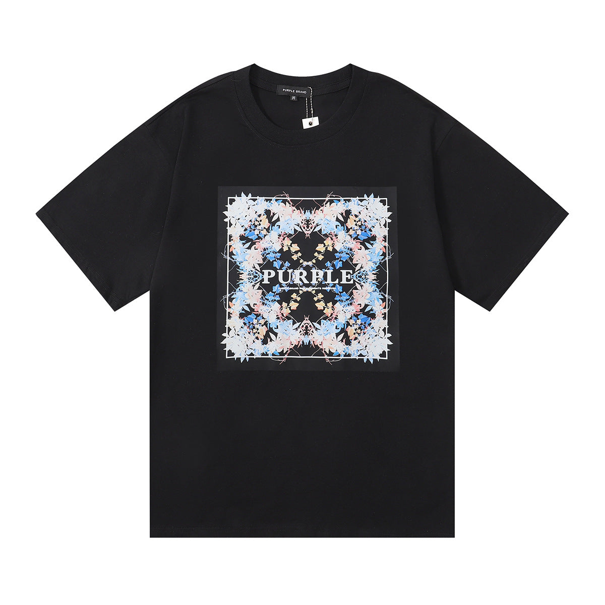 Purple Brand Mirror Floral Kaleidoscope Graphic Tee