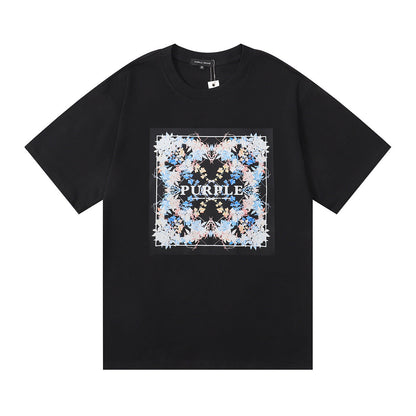 Purple Brand Mirror Floral Kaleidoscope Graphic Tee