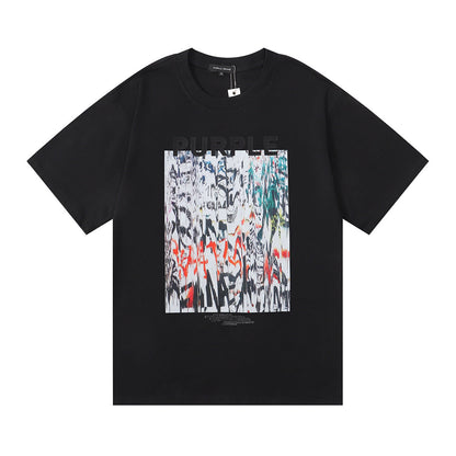 Purple Brand Abstract Graffiti Noise Texture Tee