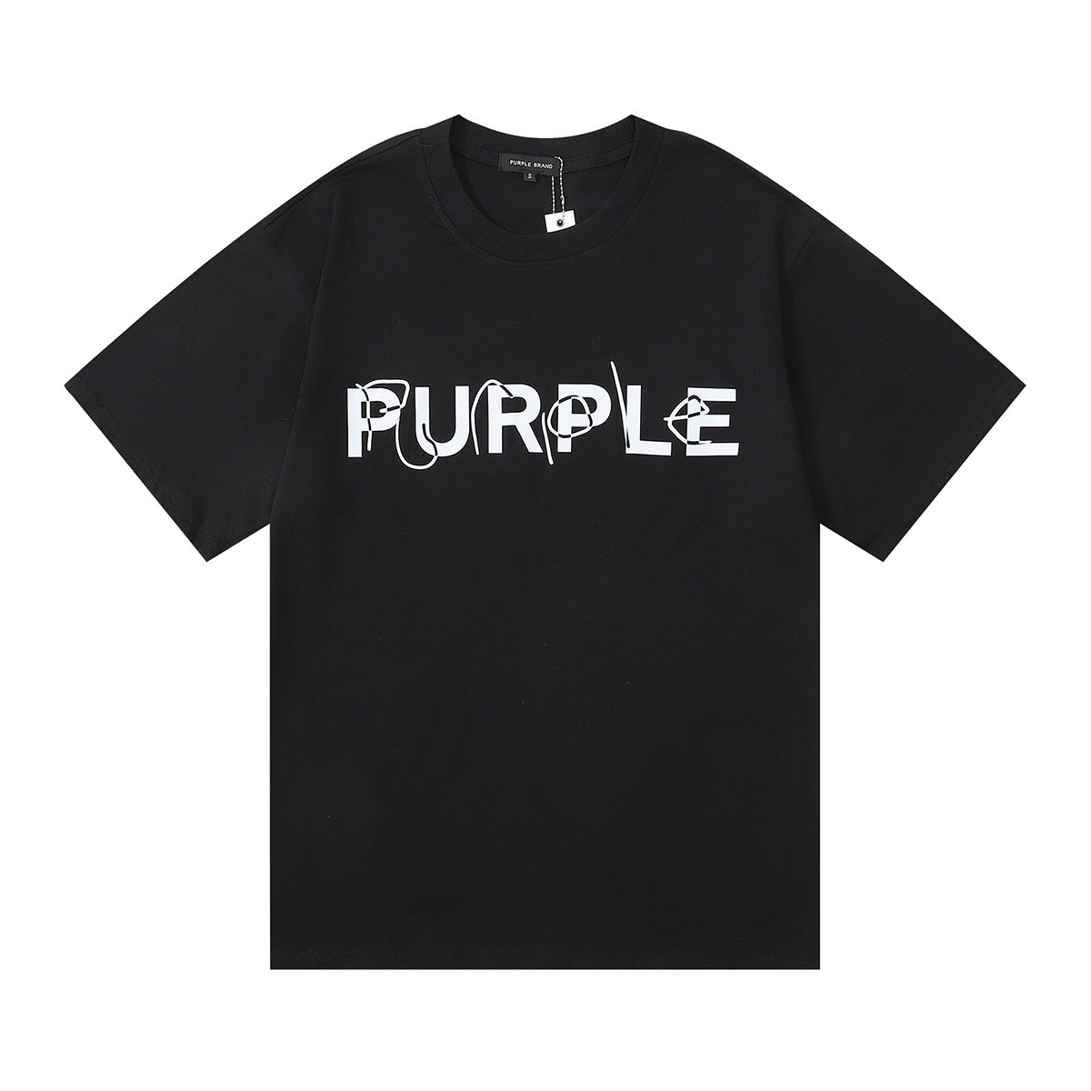 Purple Brand Distorted Logo Graphic Tee