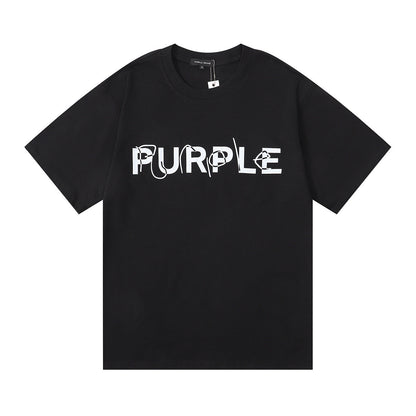 Purple Brand Distorted Logo Graphic Tee