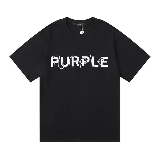 Purple Brand Distorted Logo Graphic Tee
