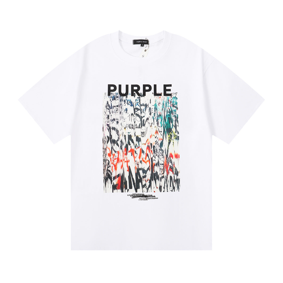 Purple Brand Abstract Graffiti Noise Texture Tee