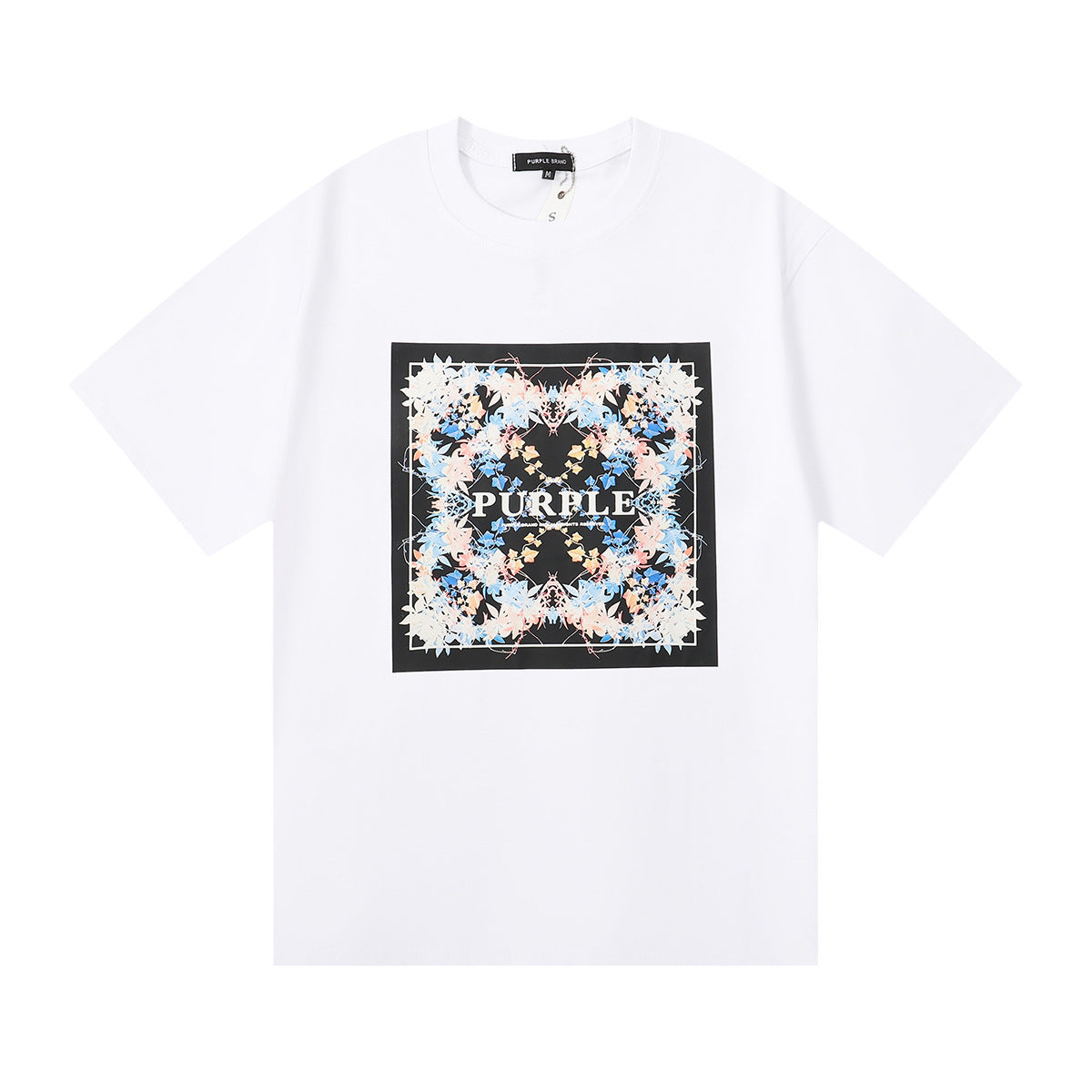 Purple Brand Mirror Floral Kaleidoscope Graphic Tee