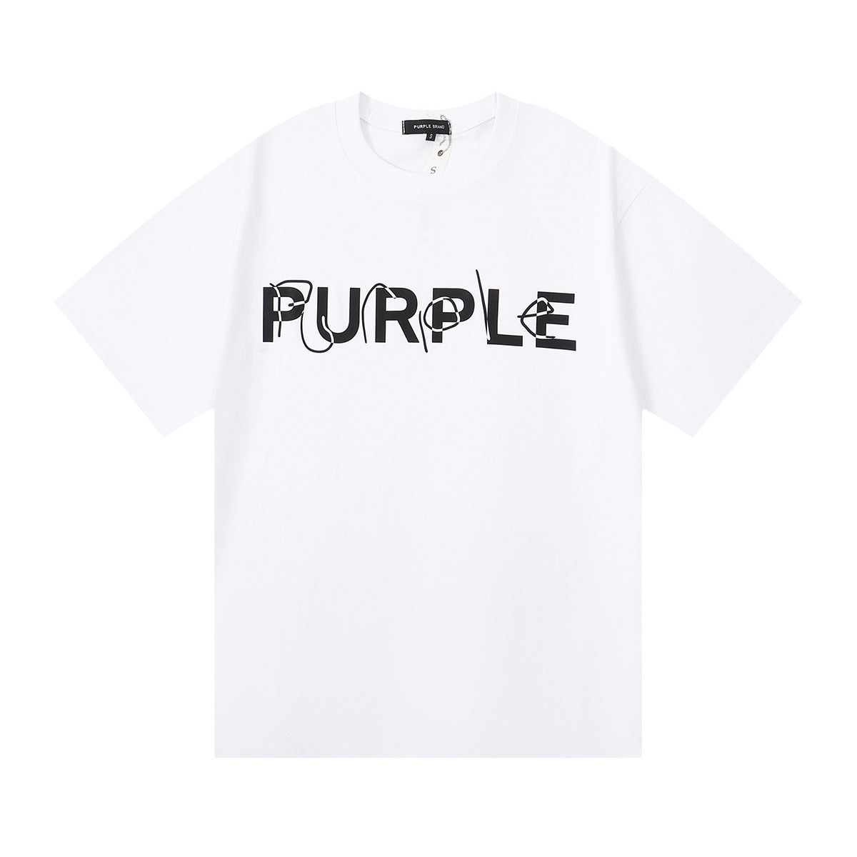 Purple Brand Distorted Logo Graphic Tee