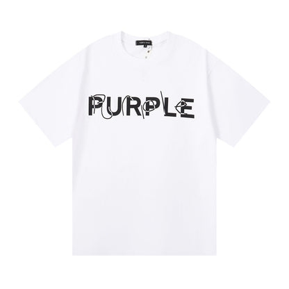 Purple Brand Distorted Logo Graphic Tee