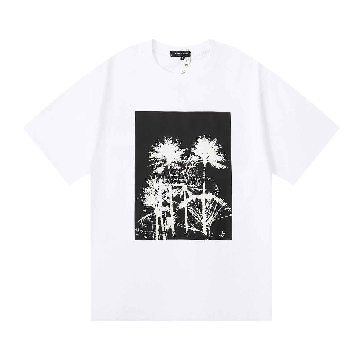 Purple Brand Palm Tree Silhouette Graphic Tee