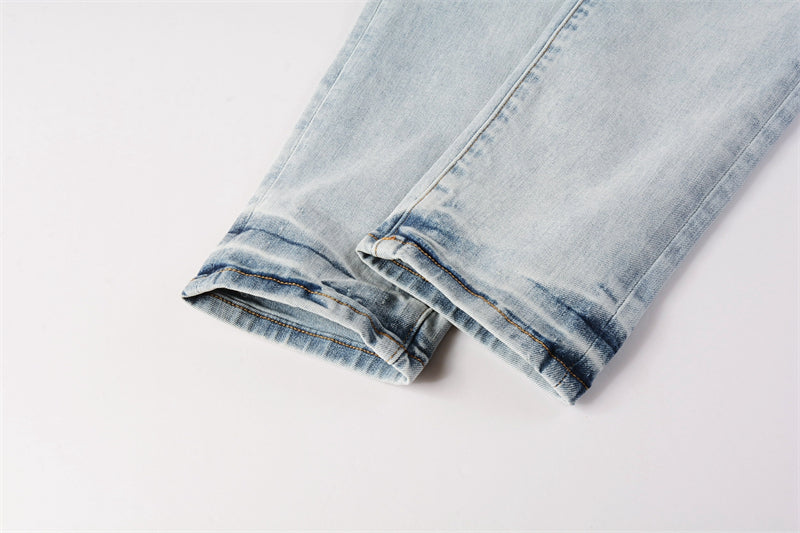 Purple Brand Paint Drip Logo Slim Jeans 9048
