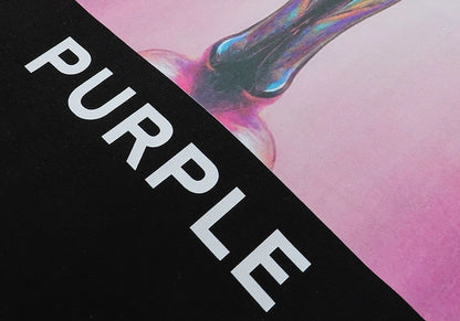 Purple Brand Chrome Angel Statue Graphic Tee