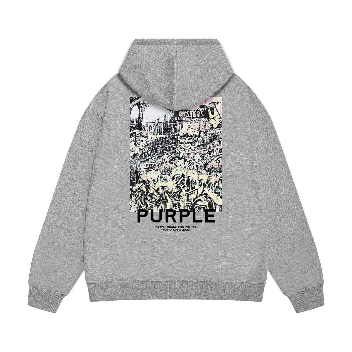 Purple Brand Mardi Gras Politics Hoodie
