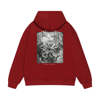 Purple Brand Baroque Angels College Pullover Hoodie