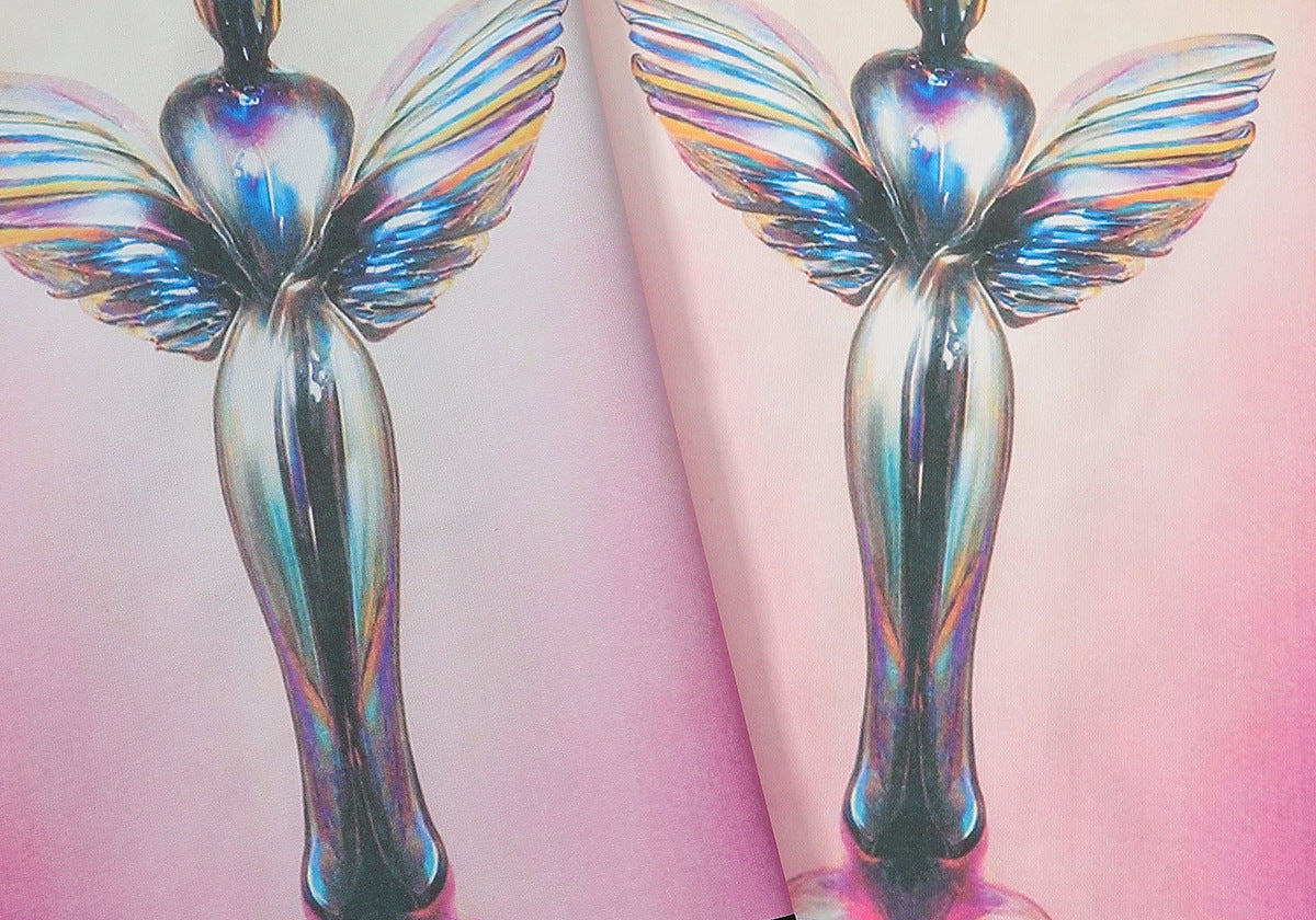 Purple Brand Chrome Angel Statue Graphic Tee