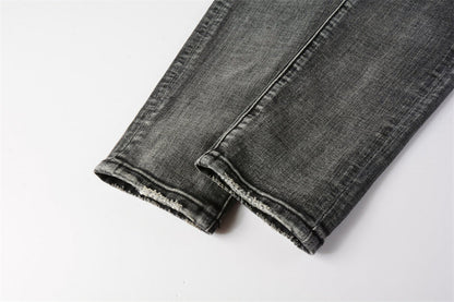 Purple Brand P Logo Knee Rip Slim Jeans 9103