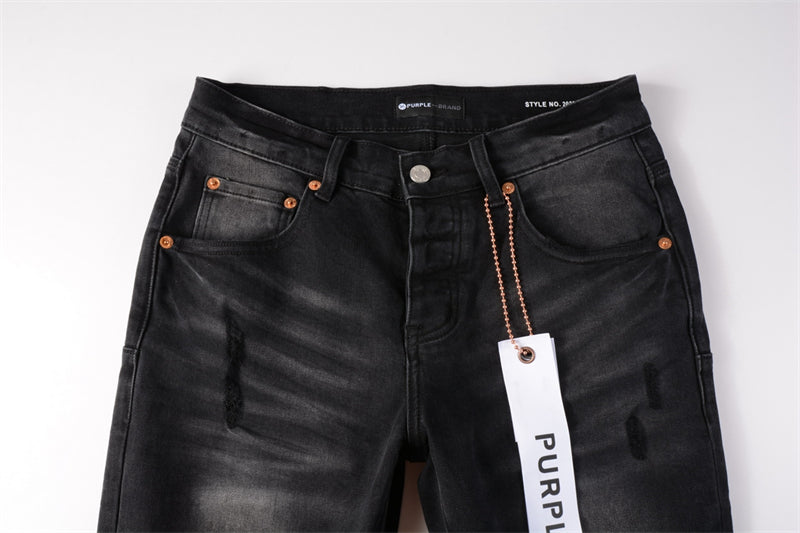Purple Brand Waxed Dual Knee Blowout Slim Jeans 9029