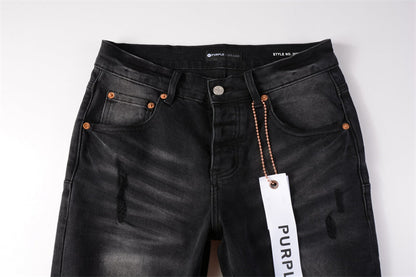 Purple Brand Waxed Dual Knee Blowout Slim Jeans 9029