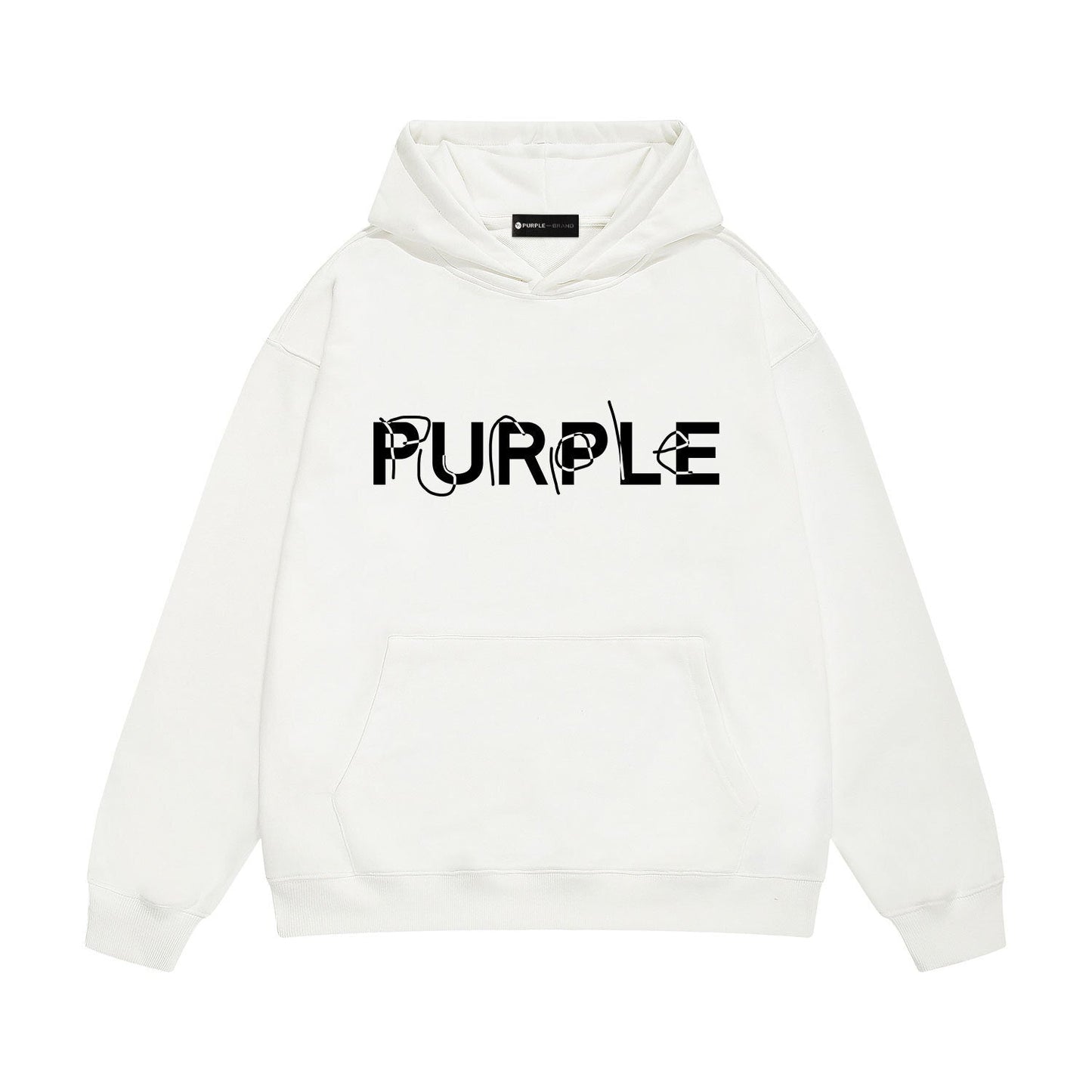 Purple Brand Distorted Logo Hoodie